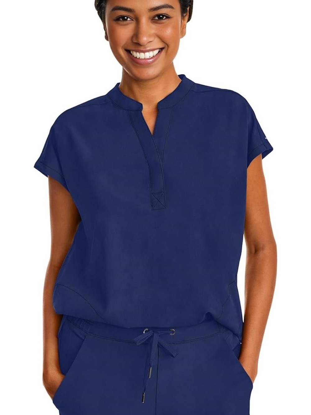 healing hands navy scrub top